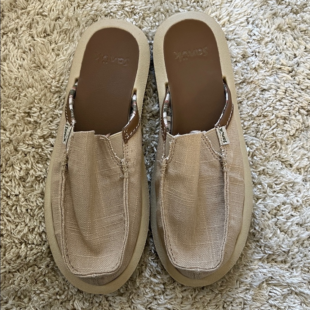 Sanuk Womens You Got My Back St Hemp Natural Sz 8 Slides Slip On Mule Comfort - Picture 3 of 5